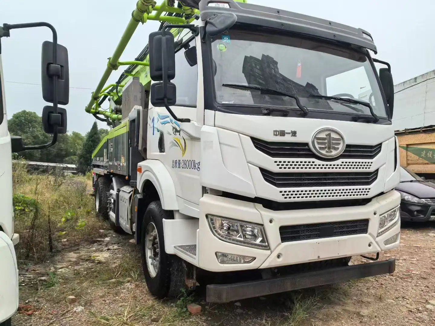 H0653a614ec384978b8161af8cee3ac1di Used 2023 Zoomlion Jiefang 43m Electric Concrete Pump Truck - Image 1