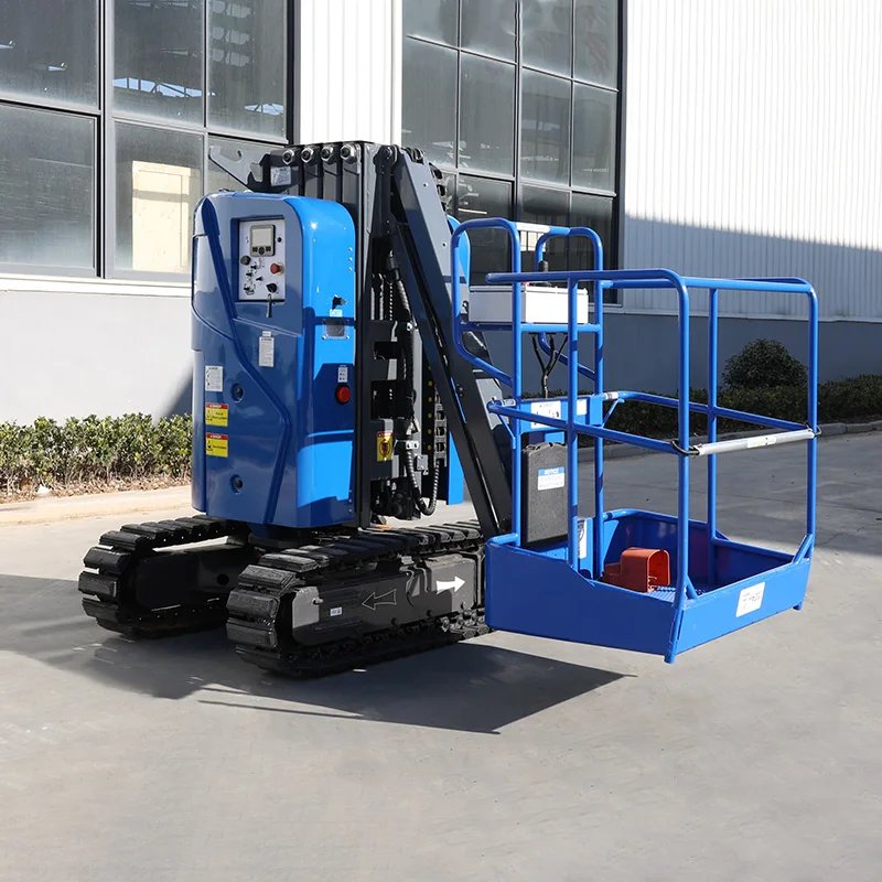 4m-10m Crawler Hydraulic Lifting Platform Electric Single Mast