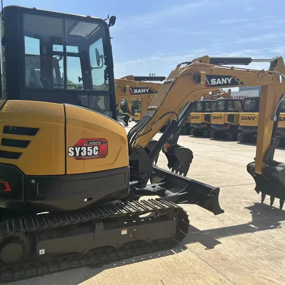 SANY SY35C 3.5T Compact Excavator Yanmar 28.6HP Zero Tail Swing