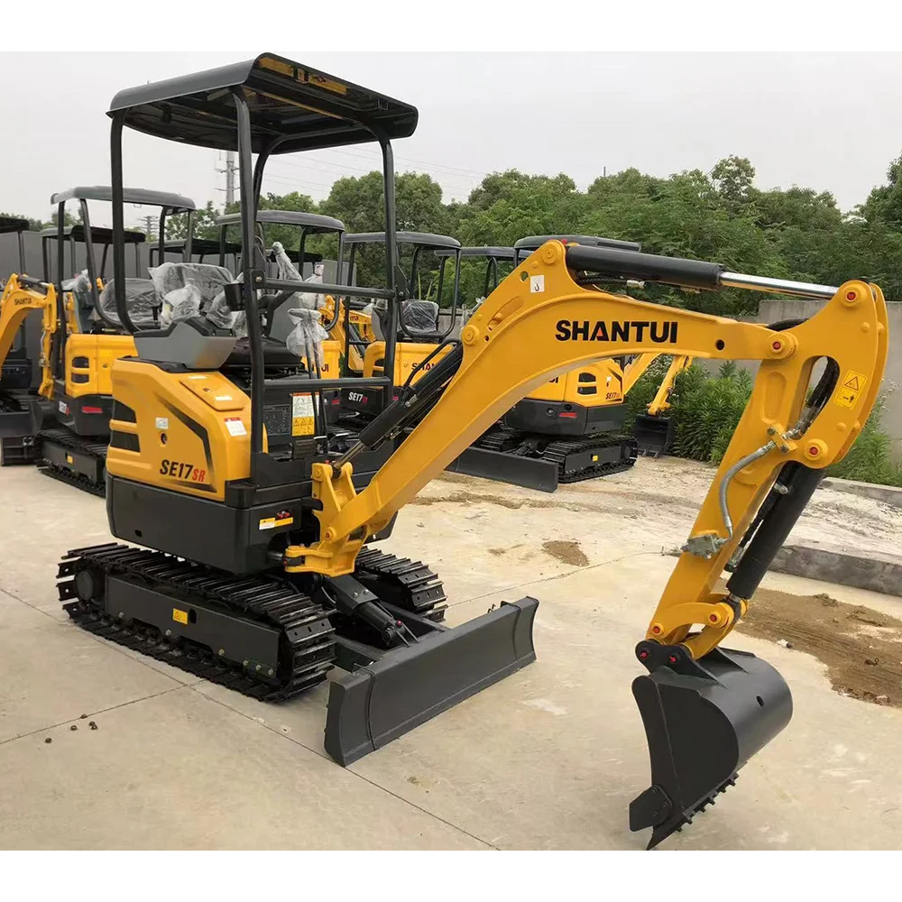 Shantui SE17SR Mini Excavator Zero Tail Swing Rubber Tracks