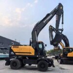 Used Hyundai HW210 20-Ton Wheel Excavator for Construction - Image 3