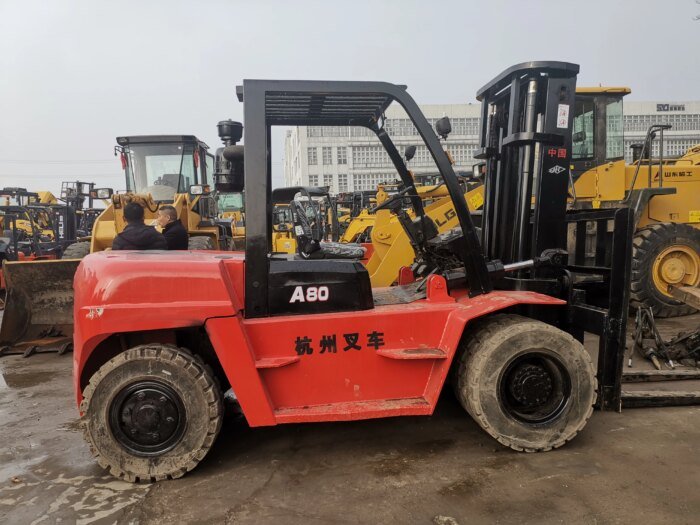 HANGCHA A80 8 Ton Used 4WD Forklift 80% Spot Sale - Image 5