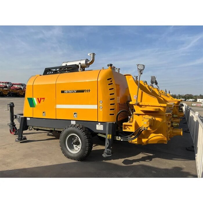 HBT6013V 60m3/h Diesel Concrete Pump Trailer 100-150m Pipe - Image 6