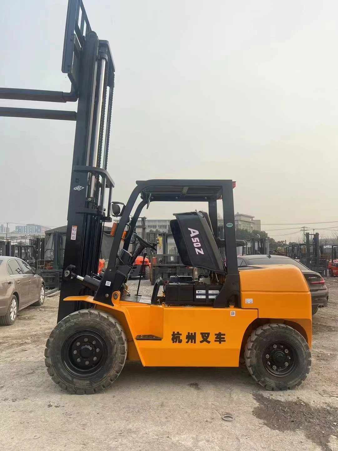 HANGCHA A50Z 5 Ton Used Forklift Double Forks 90% New
