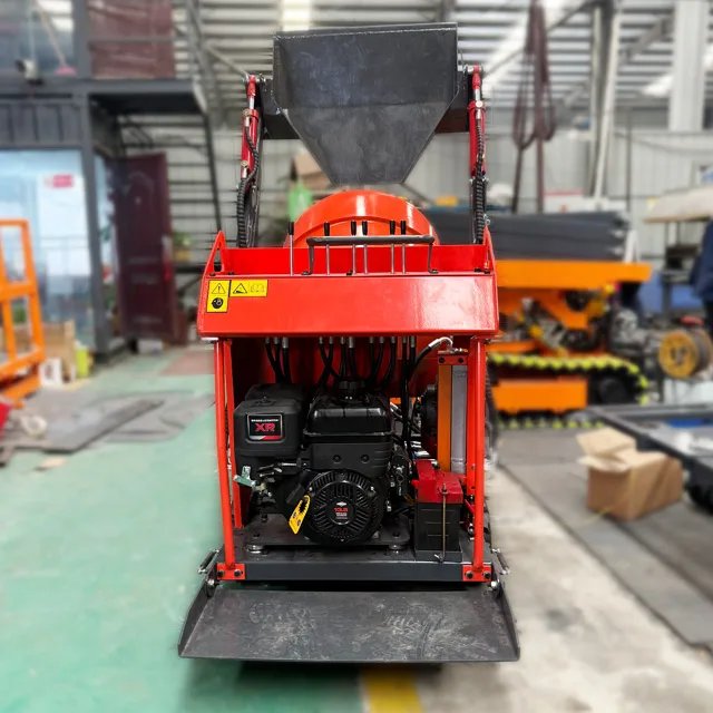 HAOHONG 300-500KG Track Small Mobile Concrete Mixing Truck