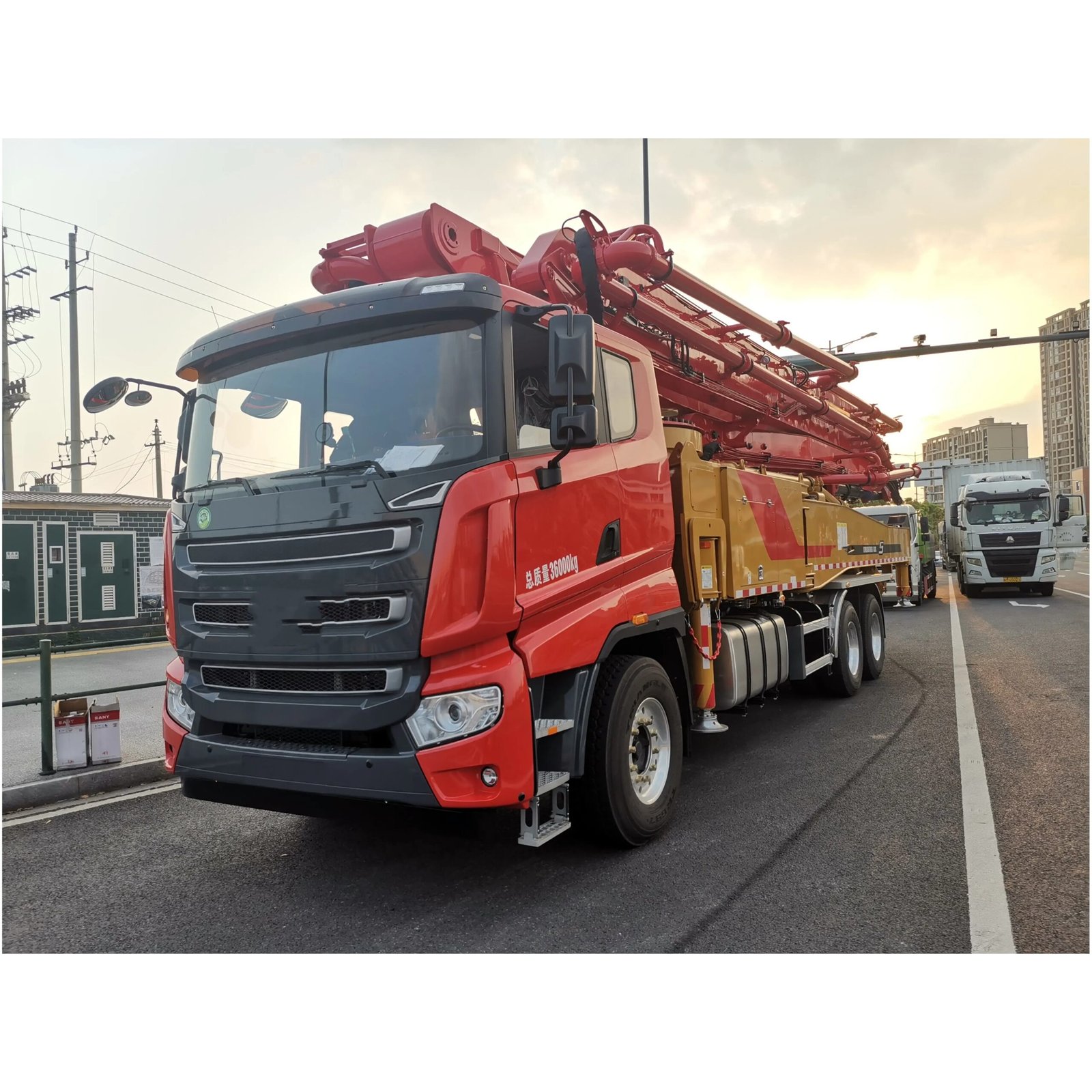 53M Concrete Pump Truck SYM5365THBFS 530S High Efficiency