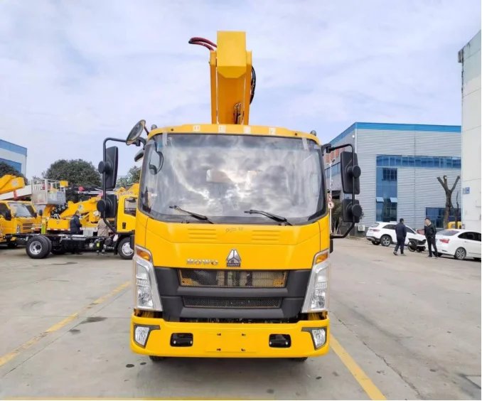 Ha30c8739b94e41259a670ec704991f9dG Sinotruk HOWO 28m 150HP Telescopic Aerial Work Platform Truck - Image 1