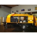 HBT5008C-6Y 55m3/h Concrete Pump Trailer 100m Pipe