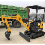 Shantui SE17SR Mini Excavator Zero Tail Swing Rubber Tracks - Image 2