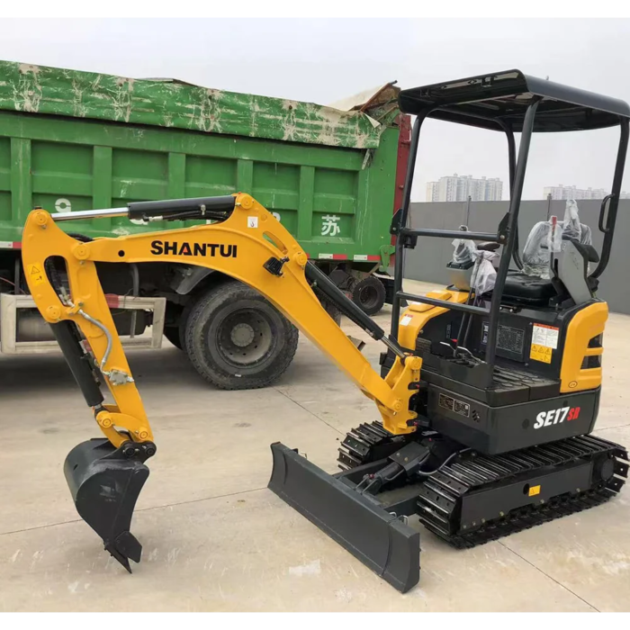 Shantui SE17SR Mini Excavator Zero Tail Swing Rubber Tracks - Image 2