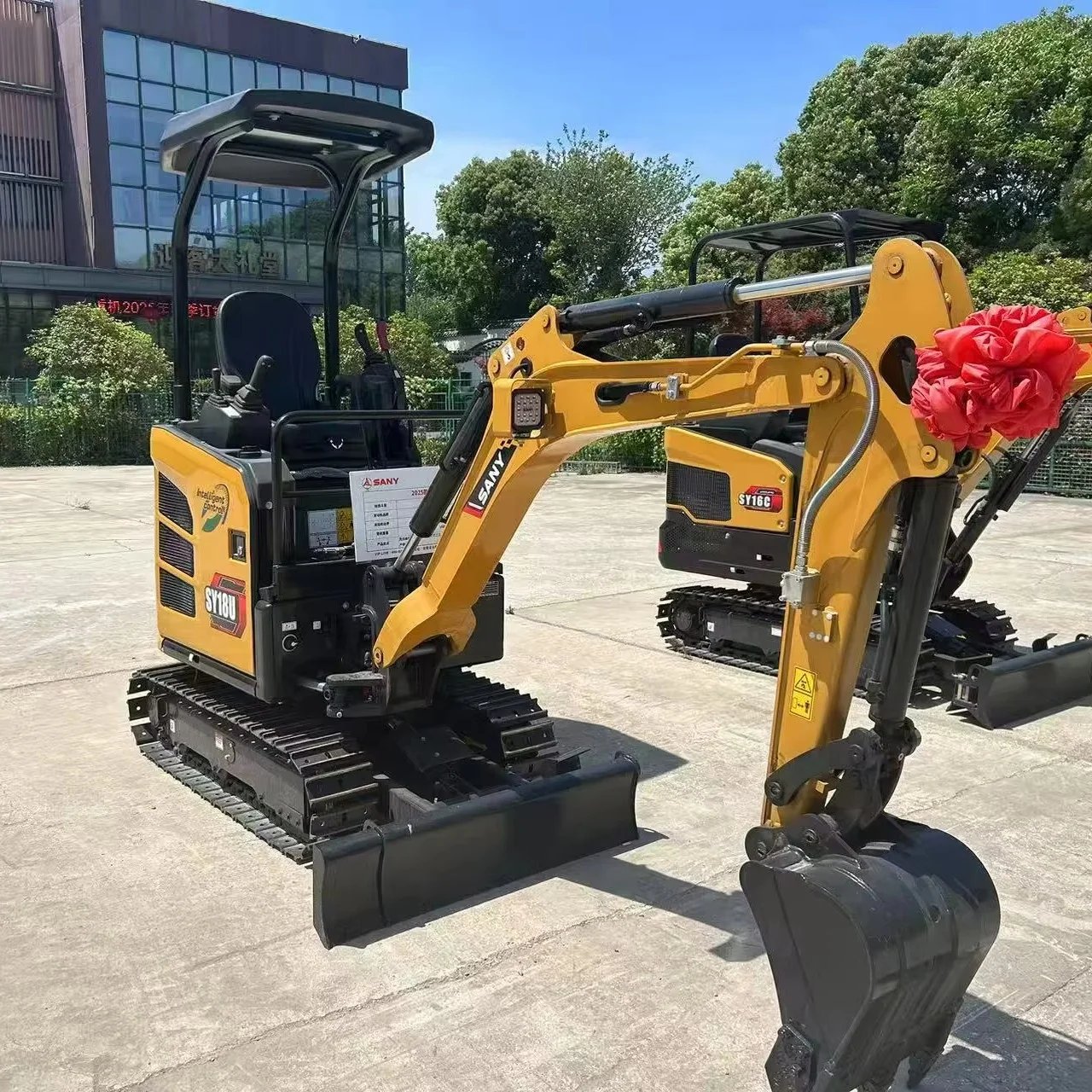 SANY SY18U 1.8T Micro Excavator 14.1HP Yanmar Engine 0.05m Bucket